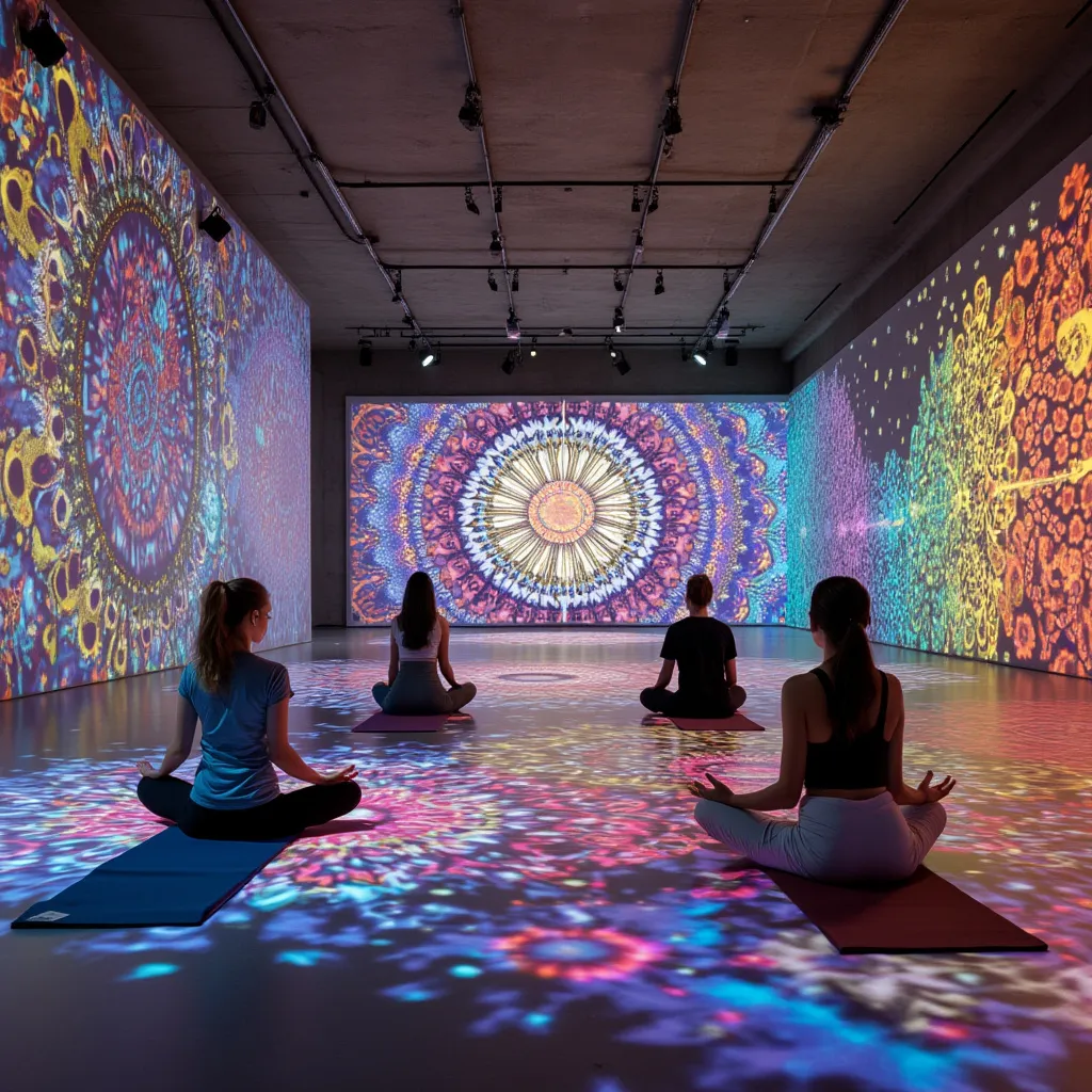 Arte digital en clases de yoga